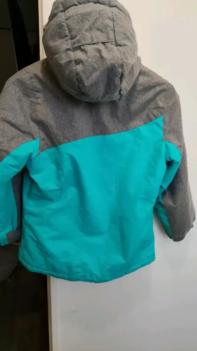 Chaqueta impermeable Gerry turquesa y gris - miniatura 2