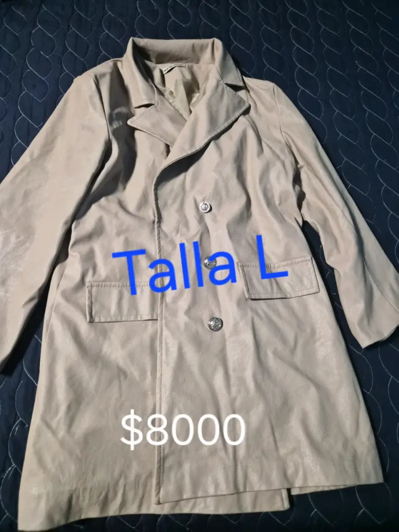 Abrigo beige de mujer talla L - 1