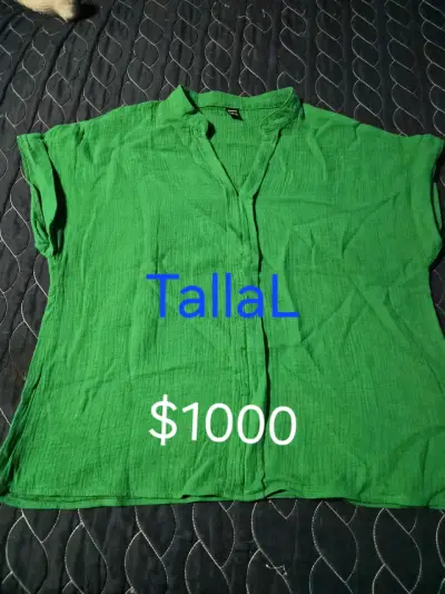 Blusa verde talla L para mujer - miniatura 1