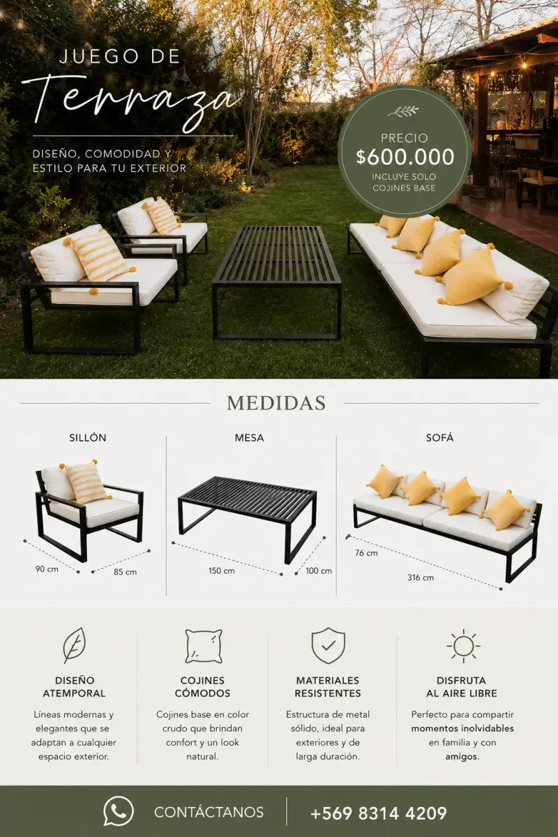 Juego de terraza moderno - 1