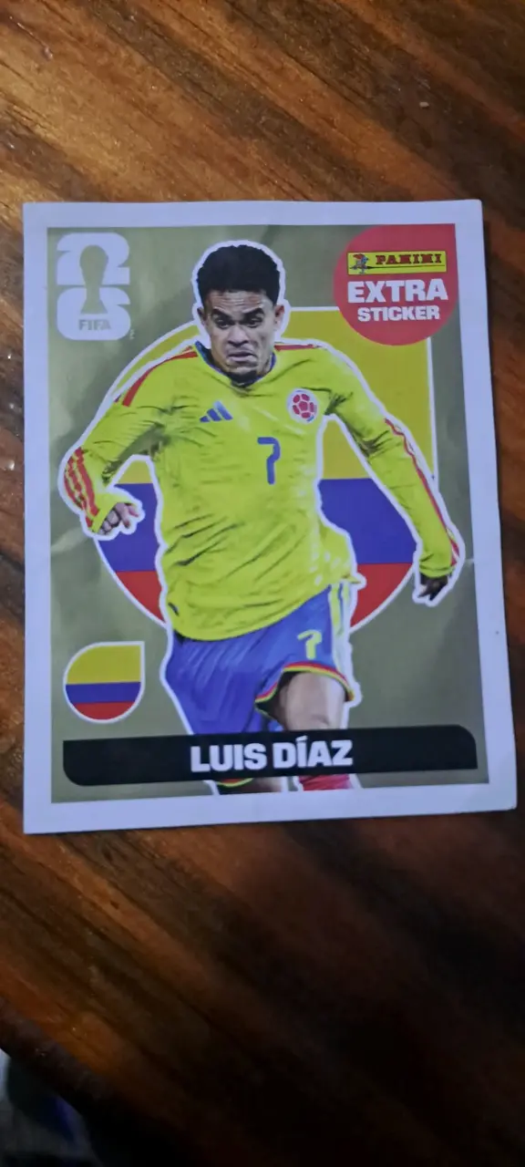 Lámina Panini FIFA Luis Díaz Colombia
