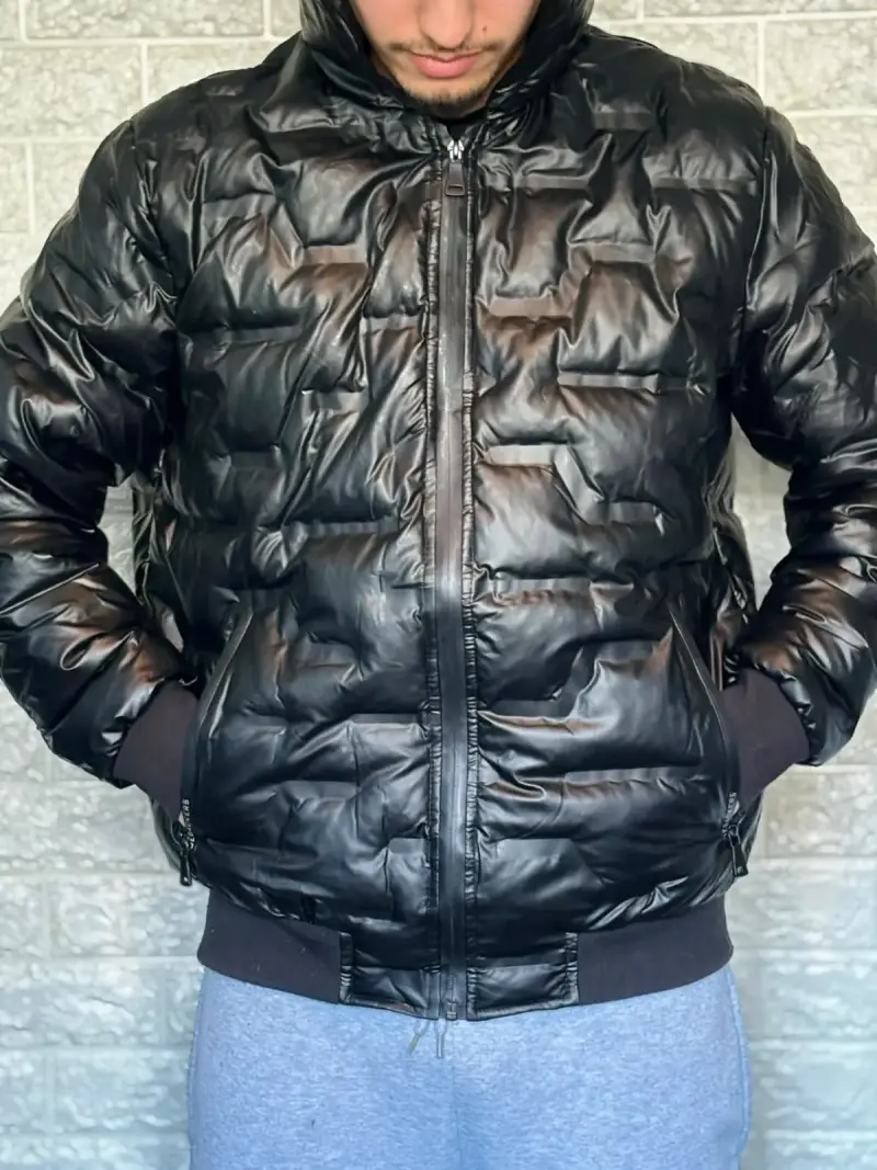 Chaqueta acolchada negra para hombre - 1