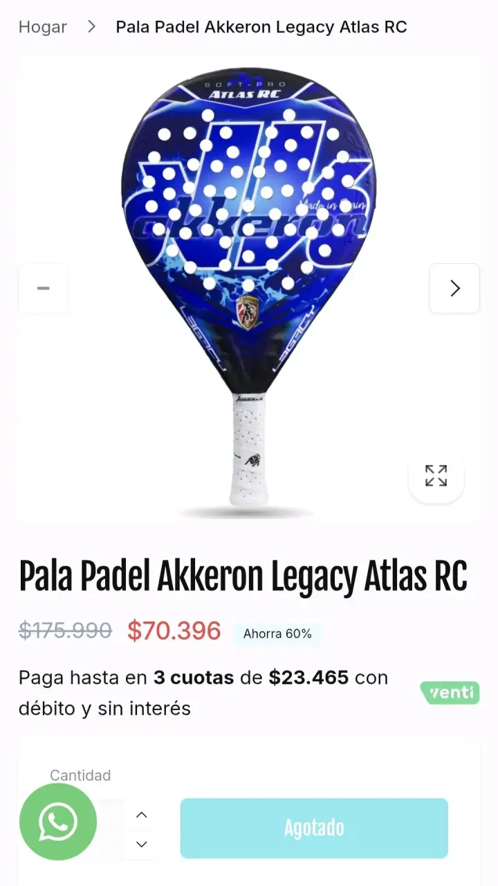 Pala de pádel Akkeron Nexus RC verde - 3