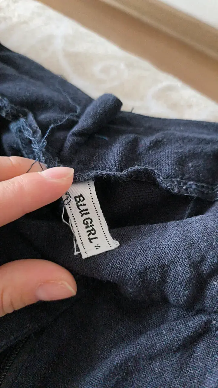 Pantalones azules de algodón para mujer - 3