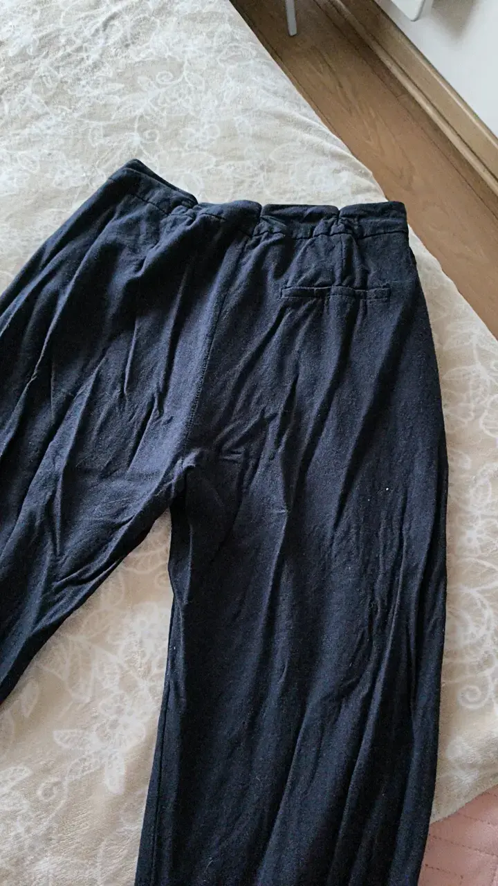 Pantalones azules de algodón para mujer - 4