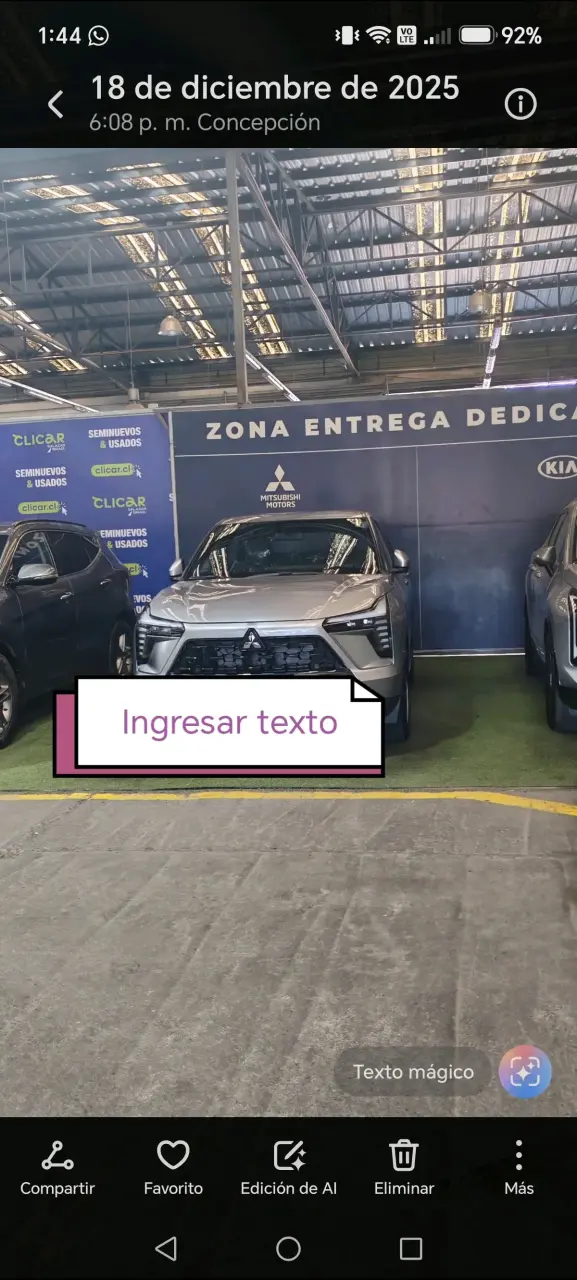 Mitsubishi plateado año 2026 - 2