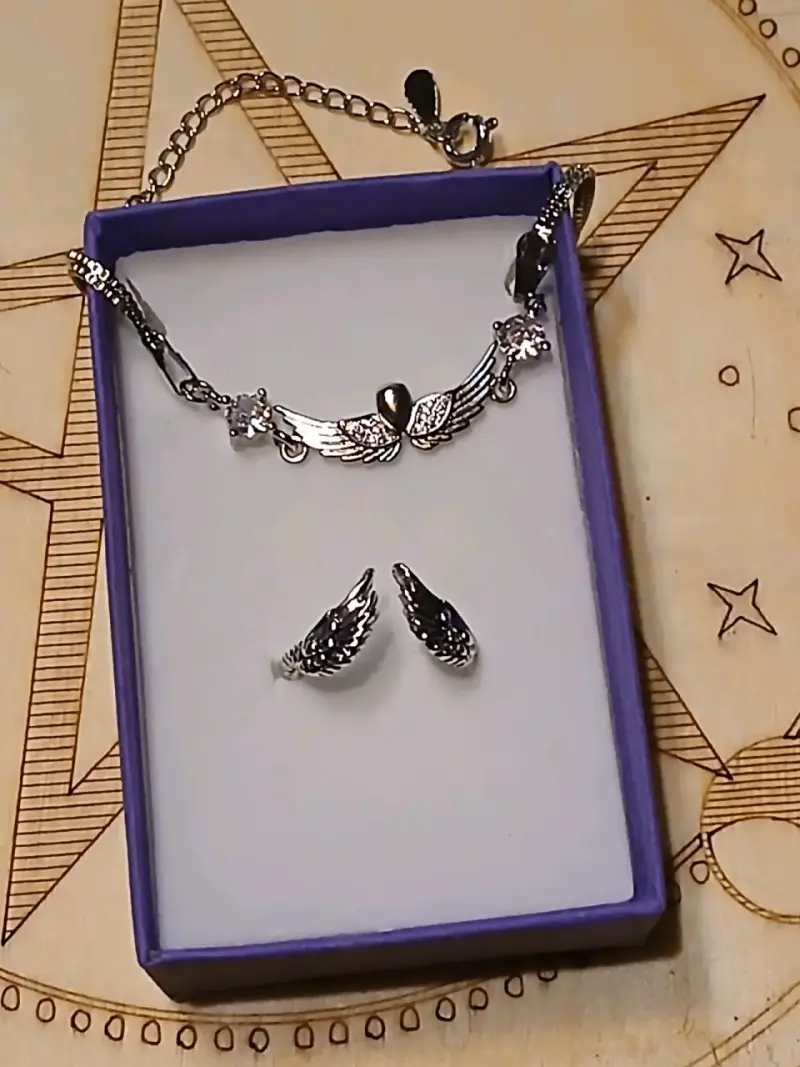 Conjunto plata 925 anillo ajustable y pulsera - 1