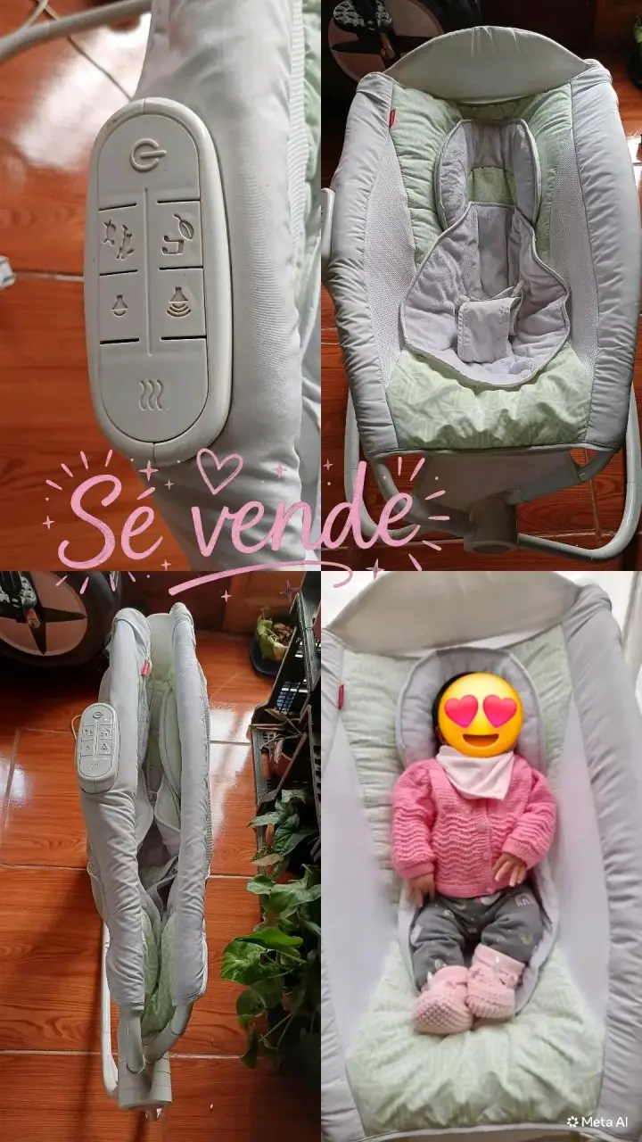 Silla mecedora para bebé con control - 1