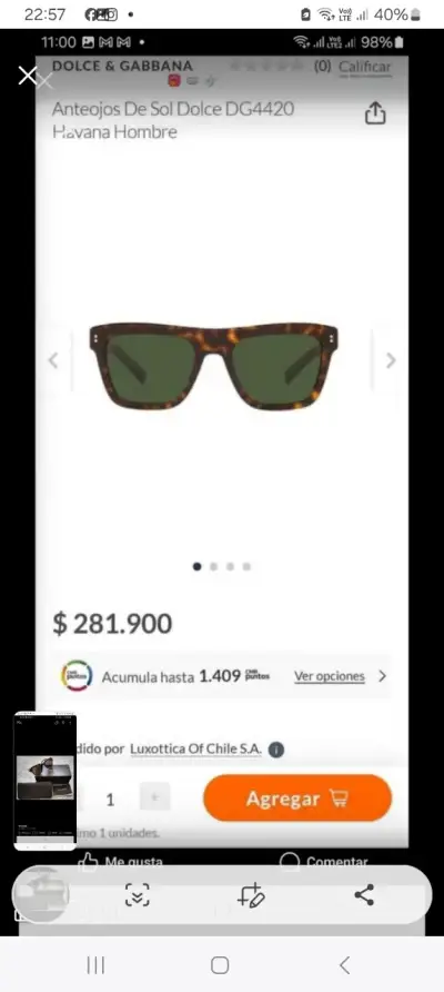 Gafas de sol Dolce & Gabbana estilo carey - miniatura 2