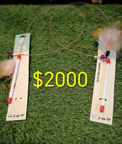 Juguete interactivo para gatos con plumas - miniatura 1
