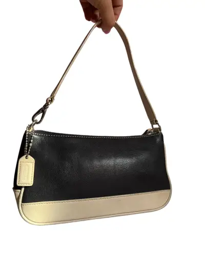 Cartera de cuero bicolor Coach - miniatura 1
