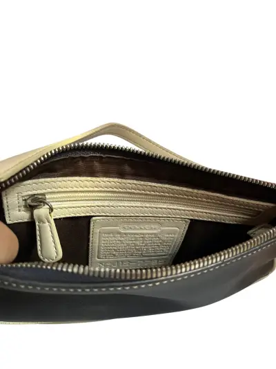 Cartera de cuero bicolor Coach - miniatura 5