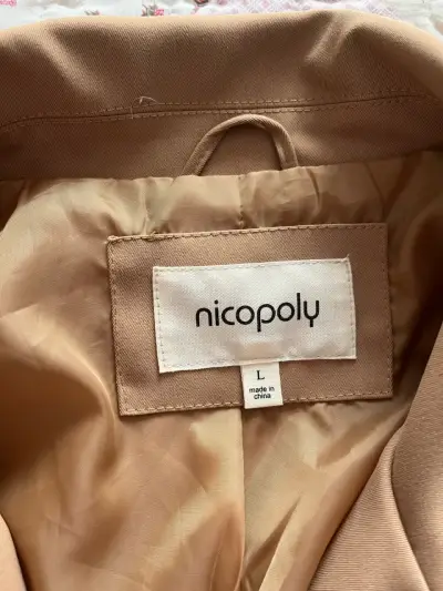 Abrigo trench coat beige Nicopoly - miniatura 2