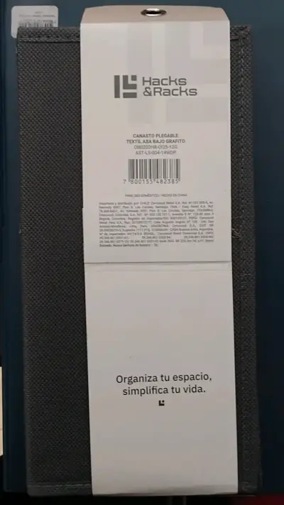 Canasto plegable textil Hacks & Racks grafito - miniatura 2