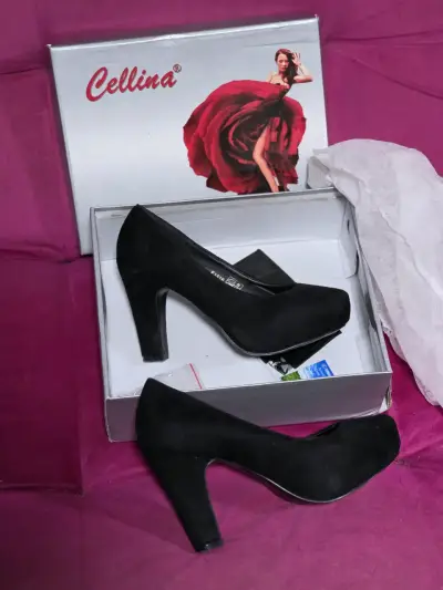 Zapatos de tacón alto negros Cellina - miniatura 1