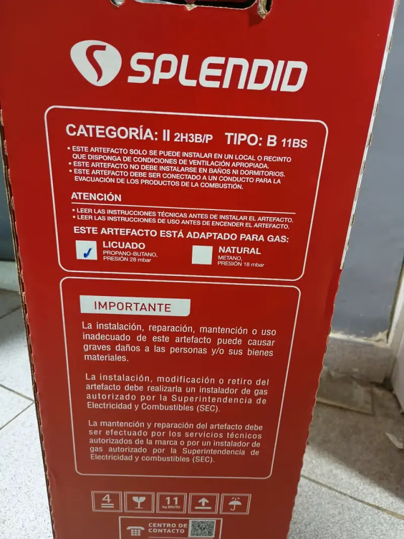 Calefactor a gas Splendid B 11BS - 1