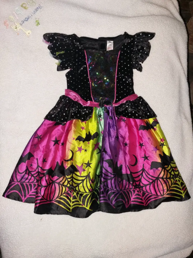 Vestido de niña rosa con tul y flor - 6