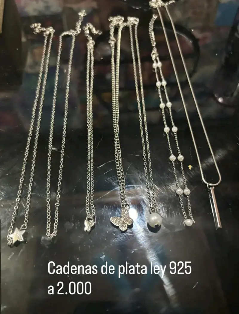 Cadenas de plata ley 925 con dijes - 1