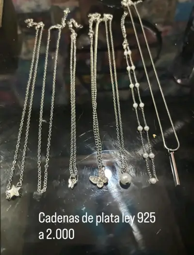 Cadenas de plata ley 925 con dijes - miniatura 1