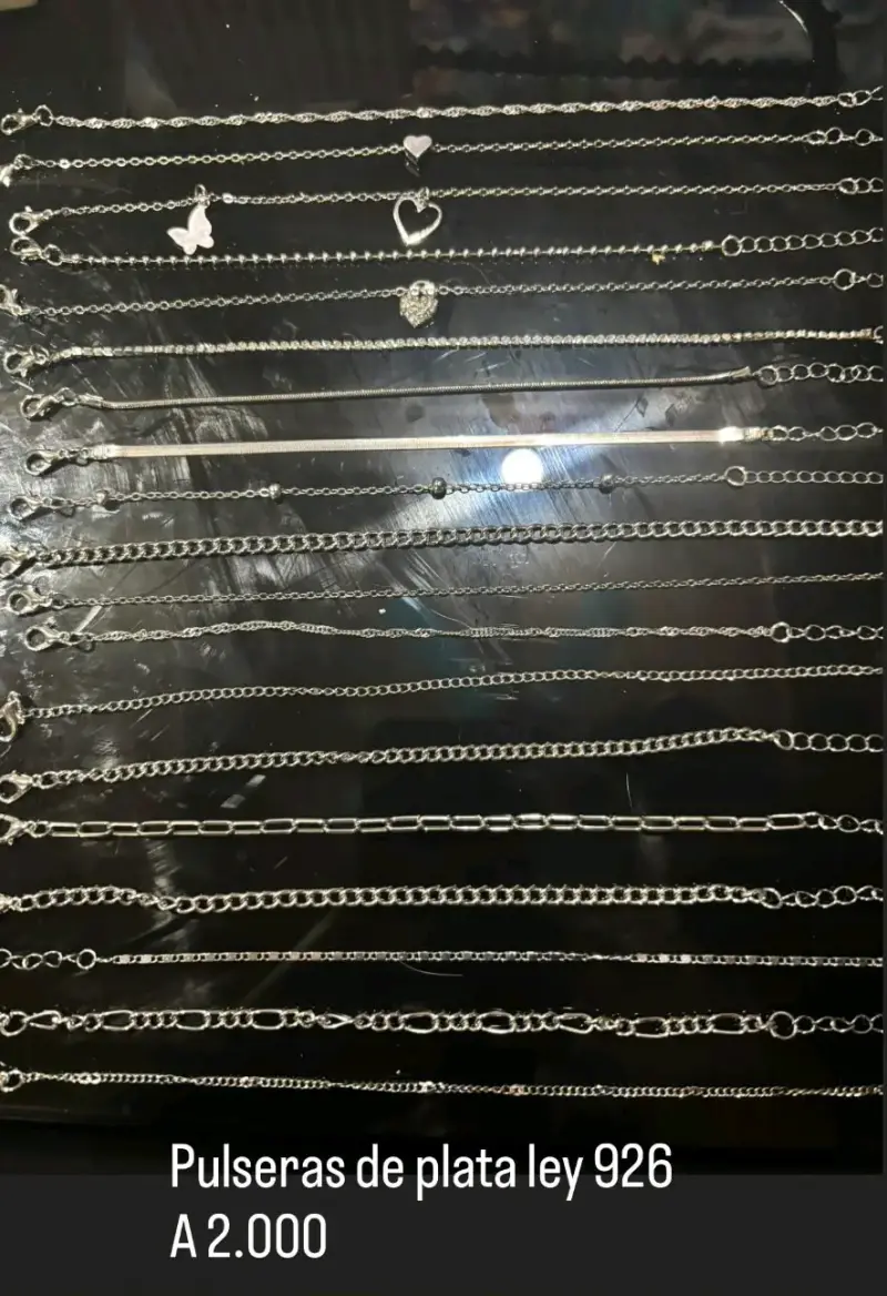 Cadenas de plata ley 925 con dijes - 2