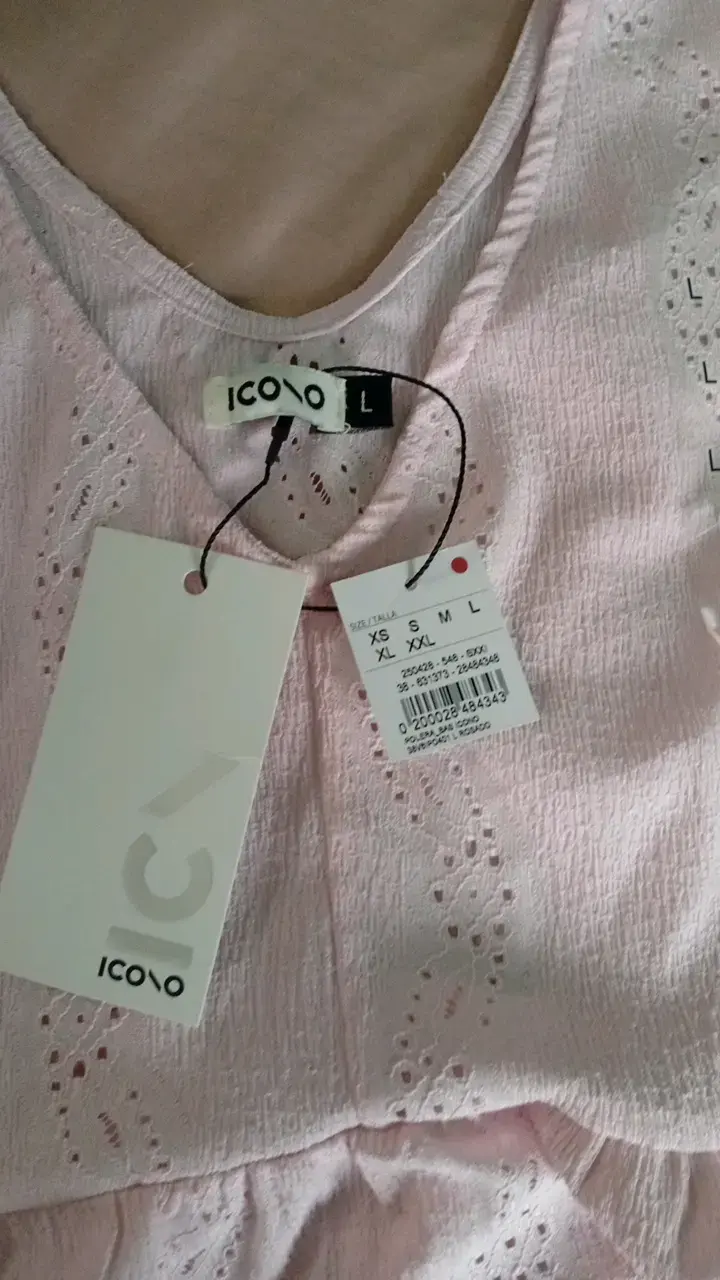 Blusa rosa de encaje Icoo talla L - 2