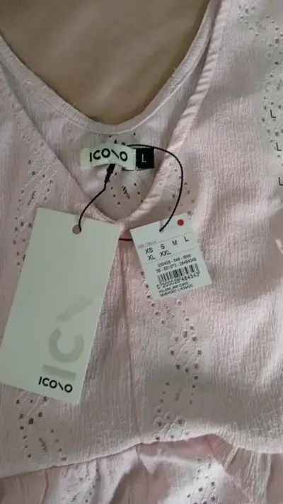 Blusa rosa de encaje Icoo talla L - miniatura 2