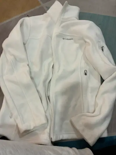 Chaqueta polar blanca Columbia para mujer - miniatura 1