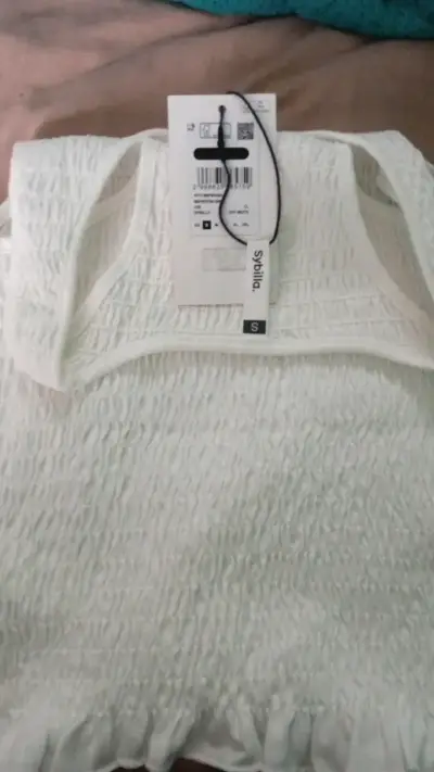 Polera blanca Sybilla sin mangas - miniatura 3