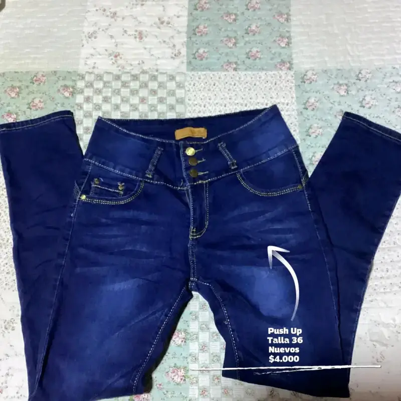 Jeans push up azul talla 36 nuevos - 1