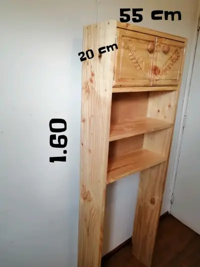 Mueble Organizador de baño sobre WC de Madera - miniatura 2