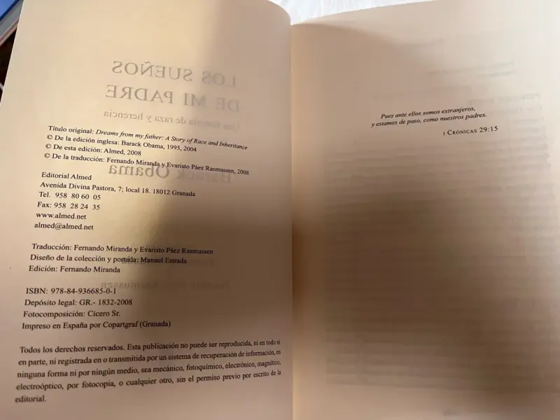 Libro 'Los sueños de mi padre' de Barack Obama - 5