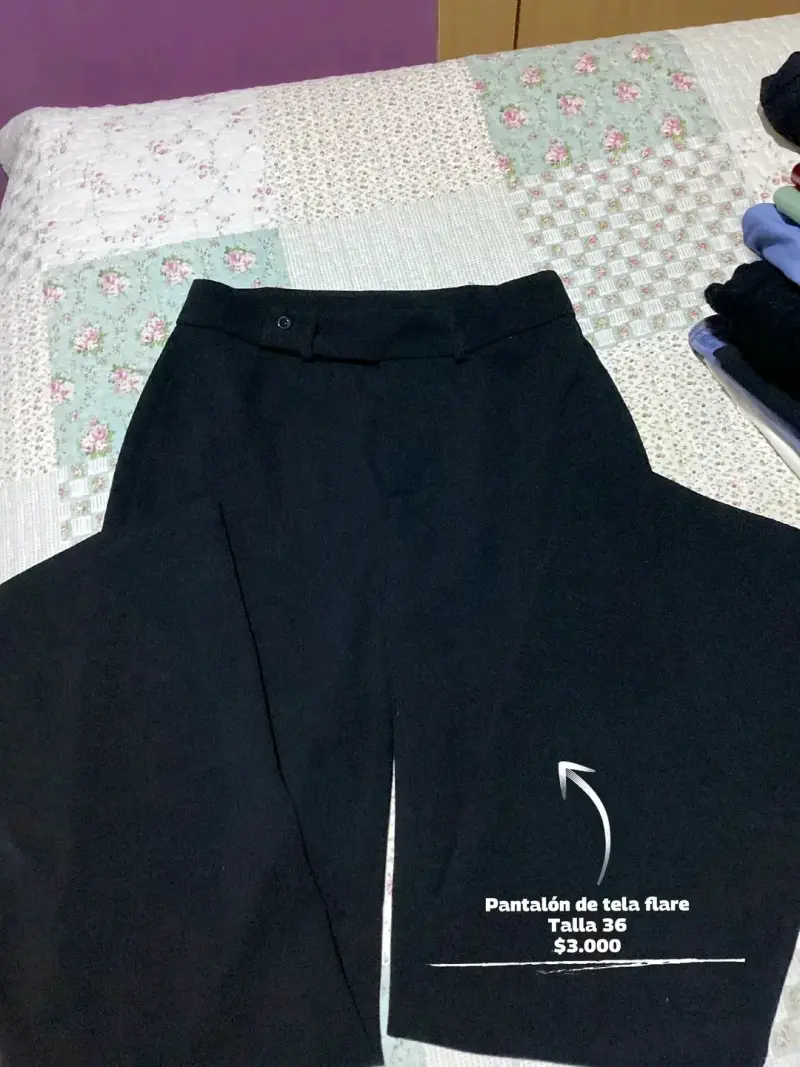 Pantalón flare negro talla 36