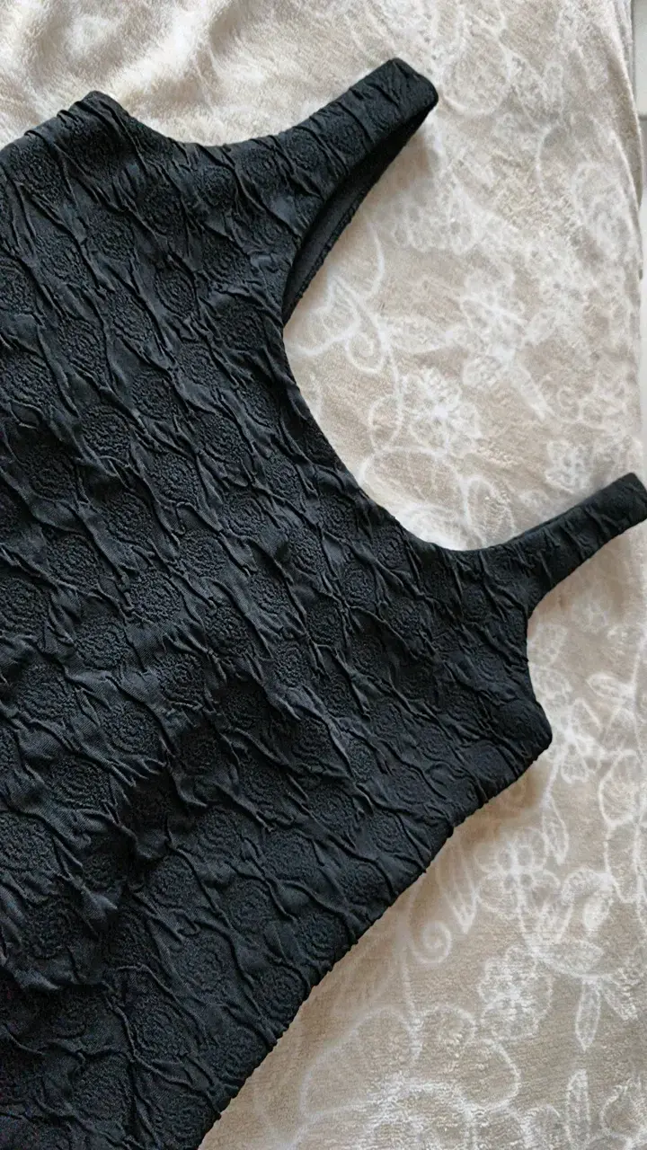 Body negro texturizado para mujer - 2