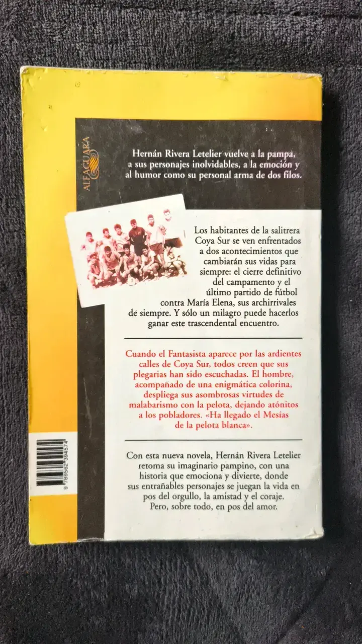 Libro 'El Fantasista' de Hernán Rivera Letelier - 2