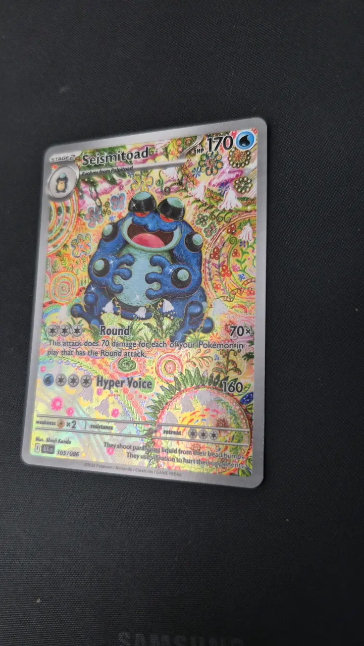 Carta Pokémon Seismitoad holográfica - 2