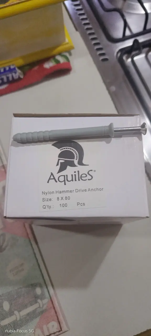 Anclaje de nylon Aquiles 8x80 mm