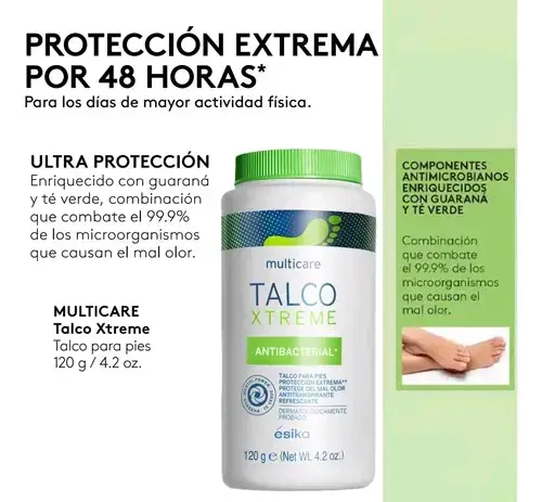 Talco Antibacterial Multicare Xtreme 120g