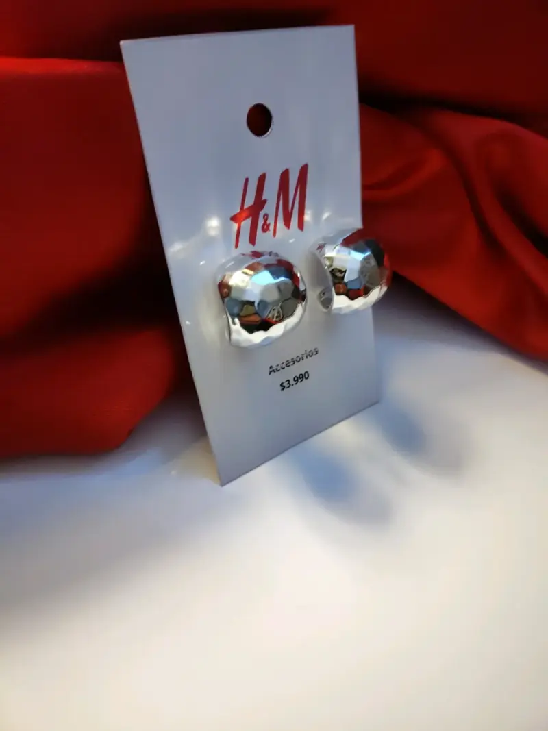 Aros de plata H&M elegantes - 2