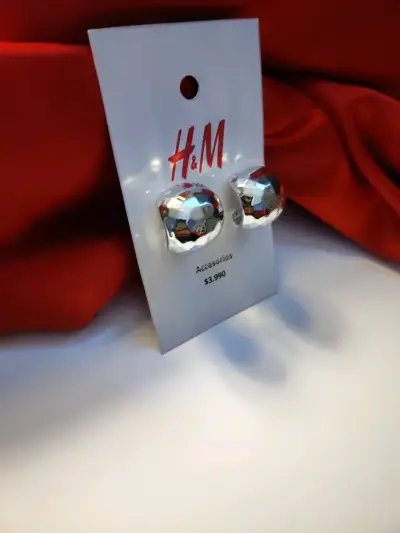 Aros de plata H&M elegantes - miniatura 2