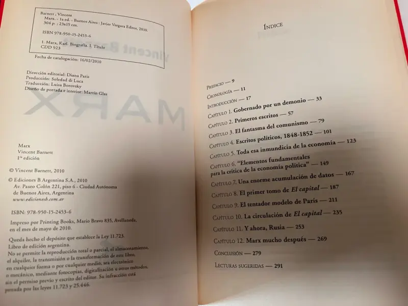 Libro 'Marx' de Vincent Barnett - 2