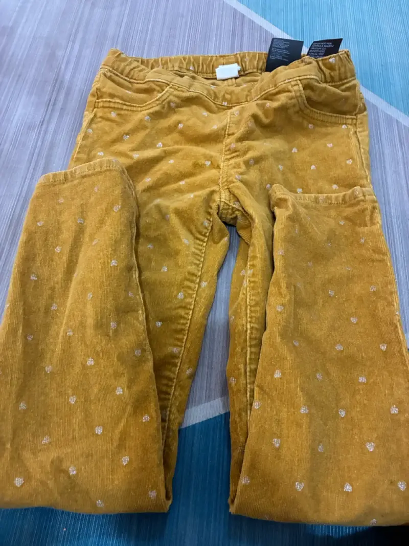 Pantalones de cotele mostaza - 1