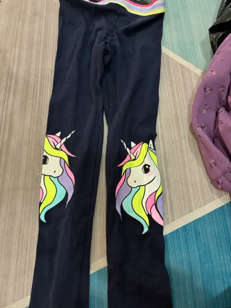 Leggings infantiles con diseño de unicornio - 1