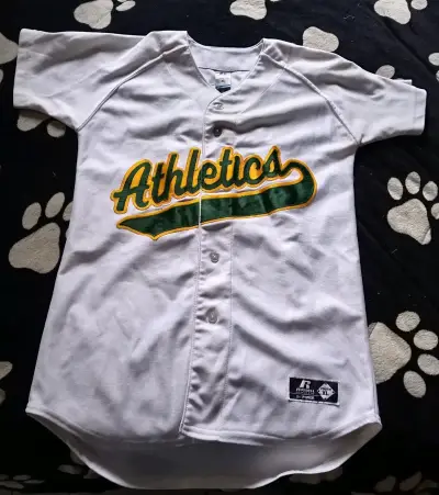 Camiseta de béisbol Athletics blanca - miniatura 1