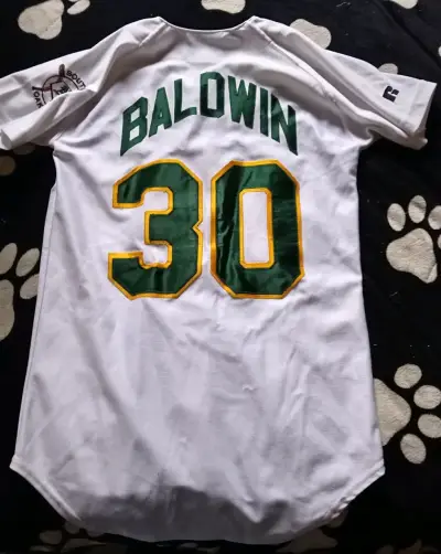 Camiseta de béisbol Athletics blanca - miniatura 2