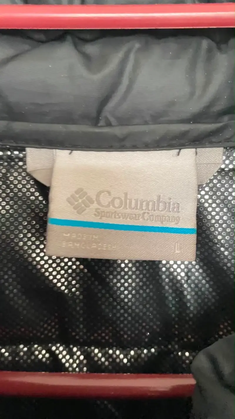 Chaqueta Columbia negra acolchada para hombre - 4