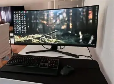 Monitor curvo ultra ancho para gaming trabajo 34" - miniatura 1