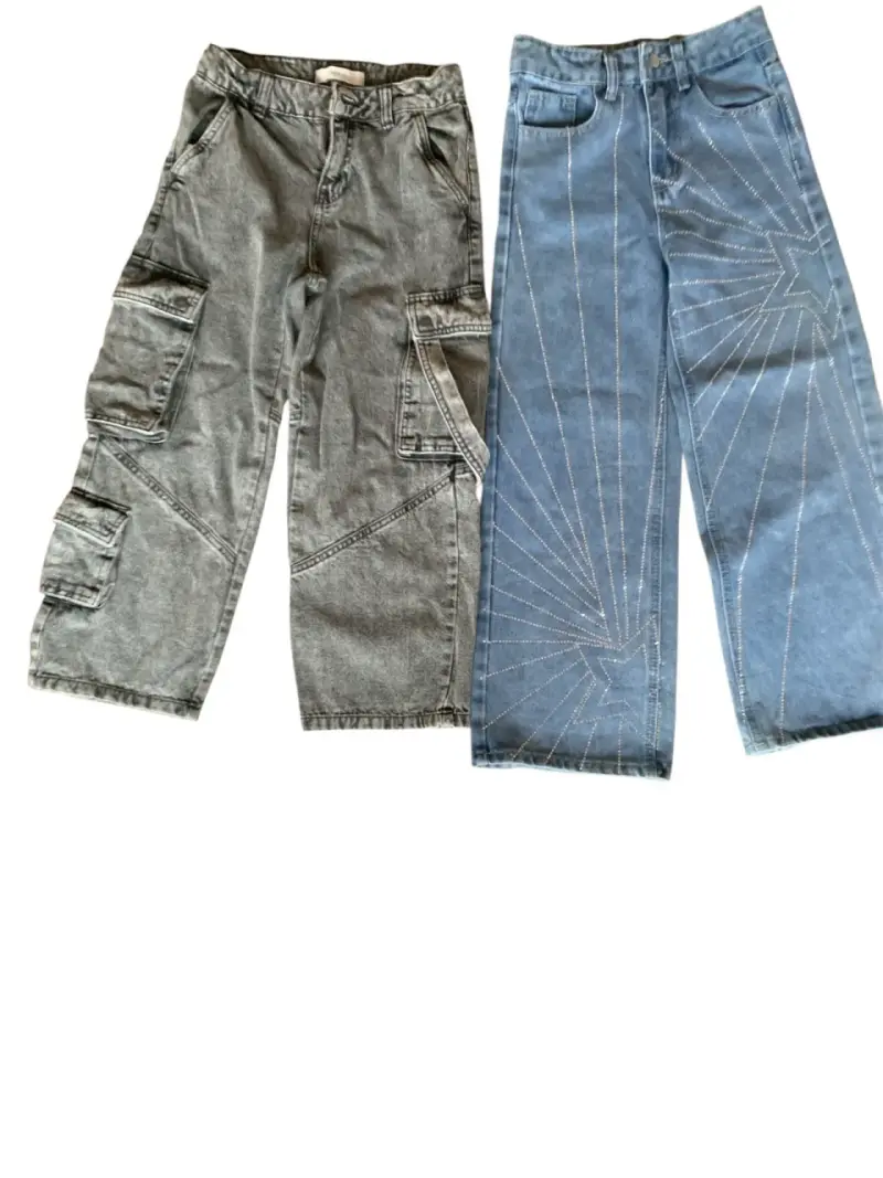 Pack de2 jeans baggy 10 años cintura ajustable - 6