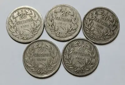 Colección  monedas antiguas 20 centavos 1920-1941 - miniatura 1