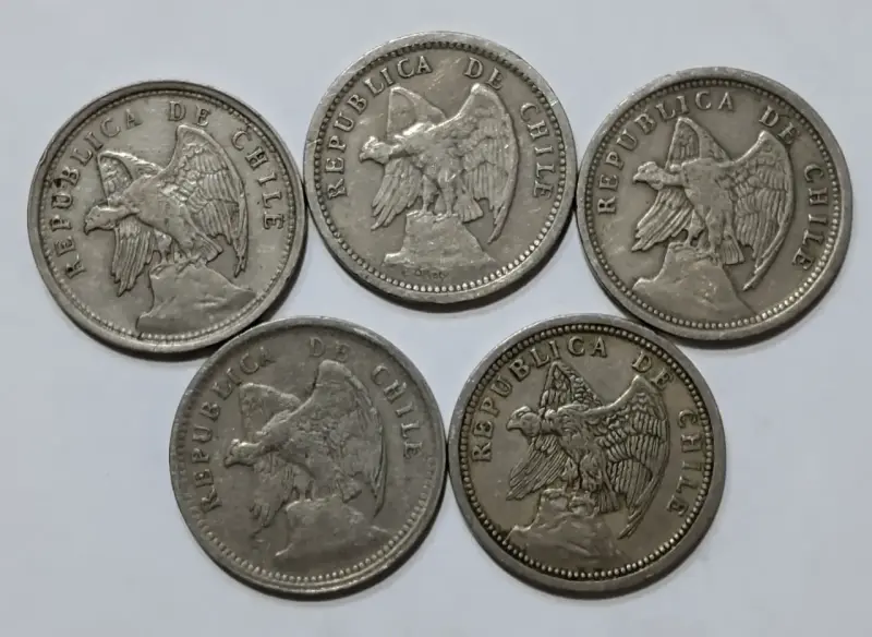 Colección  monedas antiguas 20 centavos 1920-1941 - 4