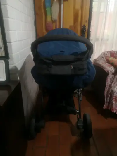 Coche de bebé Britax azul plegable - miniatura 4